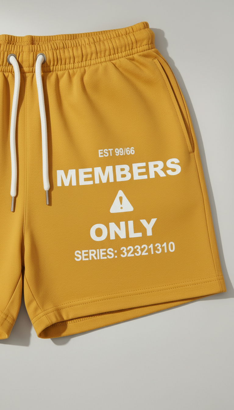 Mellow Yellow "Members" Shorts
