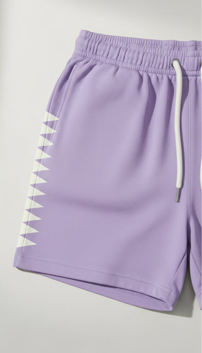 Lavender "Members" Shorts